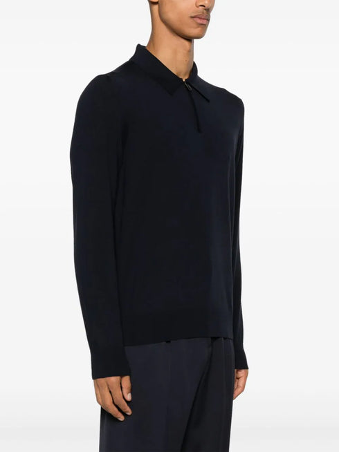 logo-plaque polo shirt